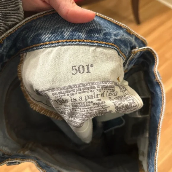 Levi's Blue 501 Denim Jeans - Picture 3 of 4